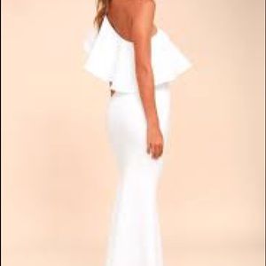 Lulus So Amazed White One Shoulder Maxi Dress